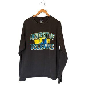 Delaware Blue Hens Black L/S T-Shirt Men's Size XL Champion NCAA